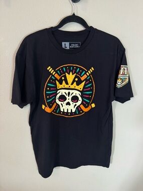 Violent Gentlemen Skull Graphic Tee Size L Black Streetwear